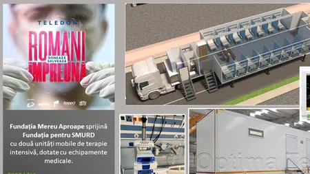 SPRIJIN. Fundația „Mereu Aproape” a cumpărat pentru SMURD două unități mobile de Terapie Intensivă care sunt realizate pe structură de TIR. Donația este de aproape un milion de euro / GALERIE FOTO