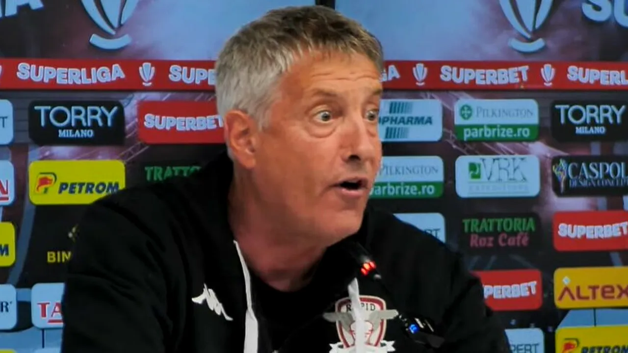 Cristiano Bergodi, criză de NERVI la conferința de presă! Rapid, al 4-lea eșec la rând în Superliga | VIDEO