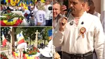 Scandal la Țebea. Fotograful lui George Simion s-a urcat pe mormântul lui Avram Iancu pentru a-i face poze liderului AUR. Preot: „Ieșiți afară!”