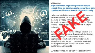 Hackerii lansează un mesaj fals ca să fure datele utilizatorilor: „Bolojan îl dă în judecată pe Cătălin Predoiu și postul de televiziune”