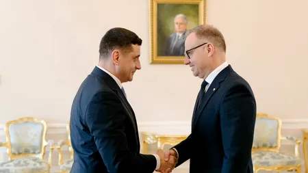 George Simion a fost primit de președintele Poloniei, Andrzej Duda, la Palatul Prezidențial din Varșovia