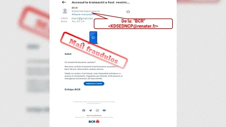 Directoratul Național de Securitate Cibernetică și BCR atrag atenția asupra unor noi tentative de fraudă în mediul online