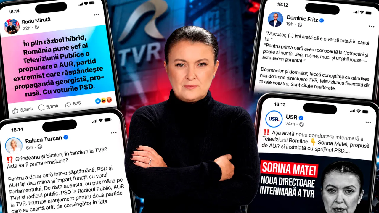 De 24 de ore USR se războiește cu jurnalista Sorina Matei, după numirea acesteia la conducerea TVR. Partidul atacă în valuri noua directoare, cunoscută ca ziarist incomod