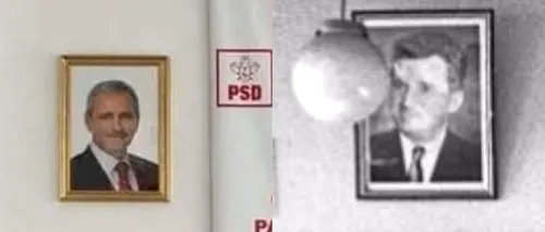 TOVARĂȘUL Dragnea îi veghează pe supuși. Filiala PSD Constanța are portretul liderului partidului pe perete. Ce, doamnă, e un lucru rău? Să-și pună și PNL o poză cu Orban