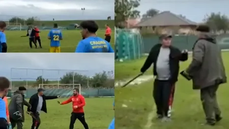 Scene incredibile în Satu Mare! Un arbitru a fost fugărit cu maceta pe teren, după un penalty dictat într-un meci din Liga a 4-a
