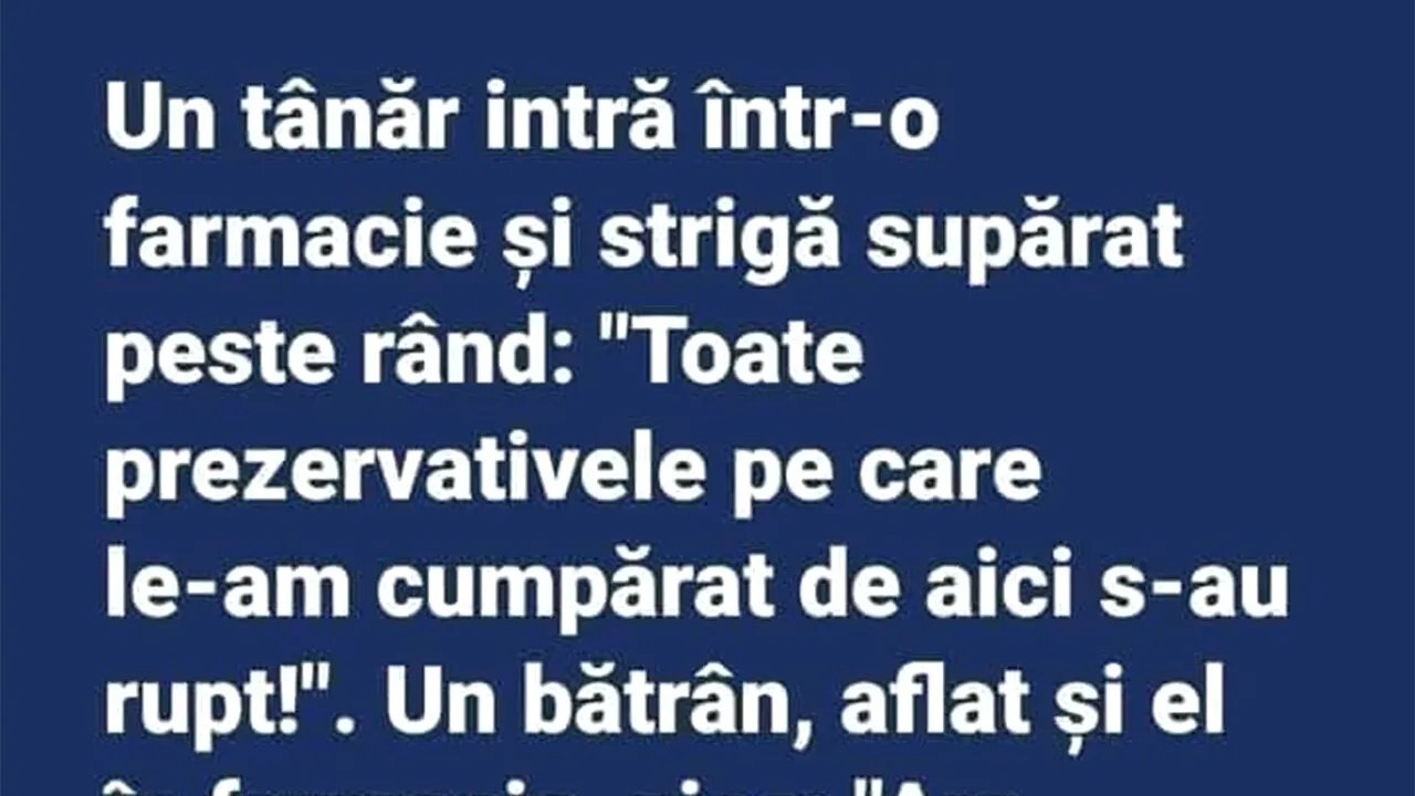 Bancul de vineri | Tânărul, pensionarul și farmacista
