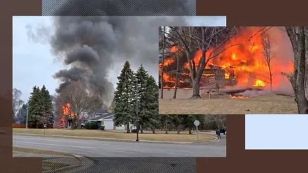 Imagini șocante cu avionul care s-a PRĂBUȘIT peste o casă în Minnesota. Nu a existat niciun supraviețuitor la bord