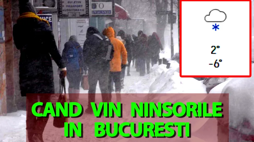 Meteorologii Accuweather au modificat prognoza. Când vin ninsorile în București