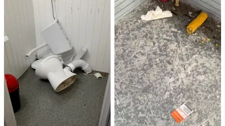 Nesimțire fără margini! Toaletă amenajată pe pârtia Kalinderu, distrusă de turiști: „Fac dezastru! Era mai bine sa-i trimitem în pădure”