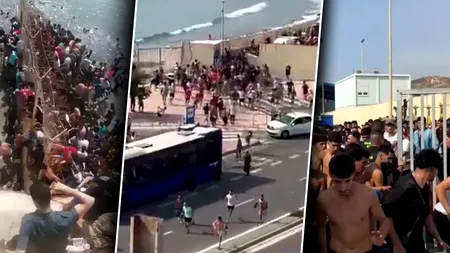 Avalanșă de migranți în Spania. Autoritățile au fost copleșite de numărul mare de persoane care au trecut granița din Maroc