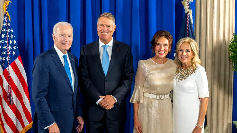 Klaus și Carmen Iohannis s-au fotografiat cu familia prezidențială a Statelor Unite, la New York