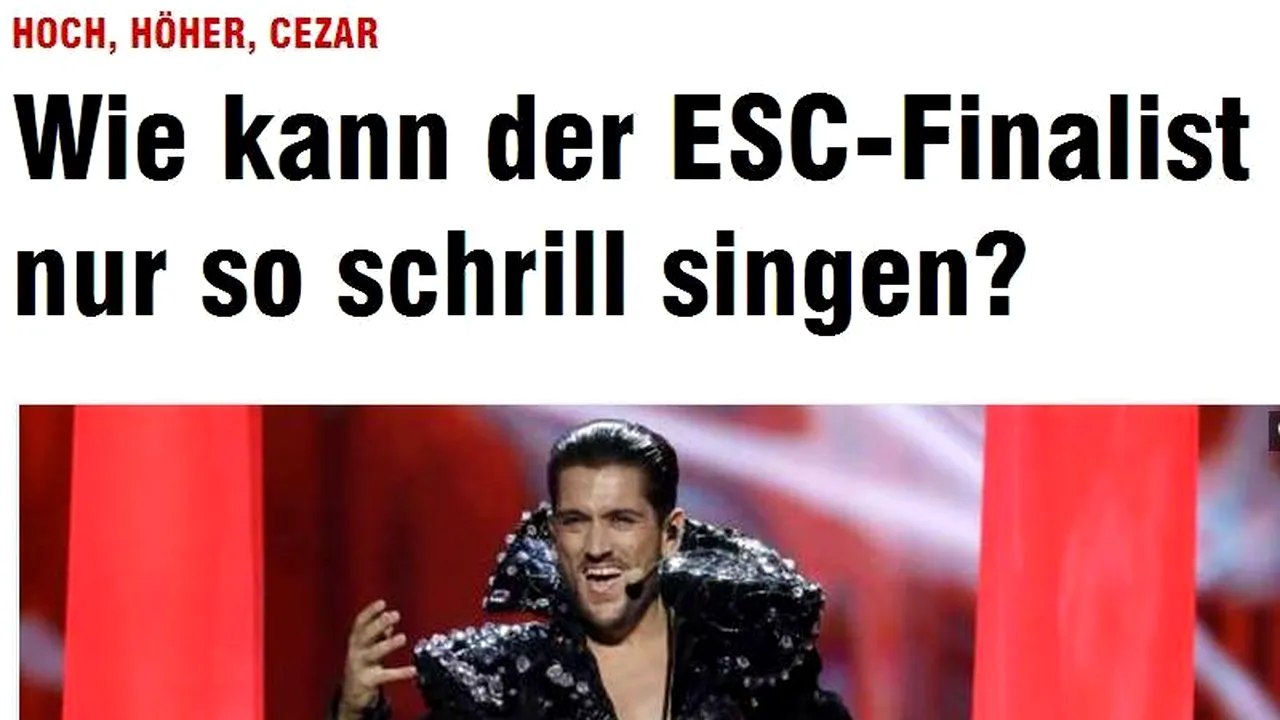 FINALA EUROVISION 2013. Cel mai bine vândut ziar din Europa îl vede pe CEZAR OUATU câștigător