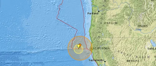 Cutremur de 6,5 grade, în largul coastelor Californiei. Nu a fost anunțată alertî de tsunami