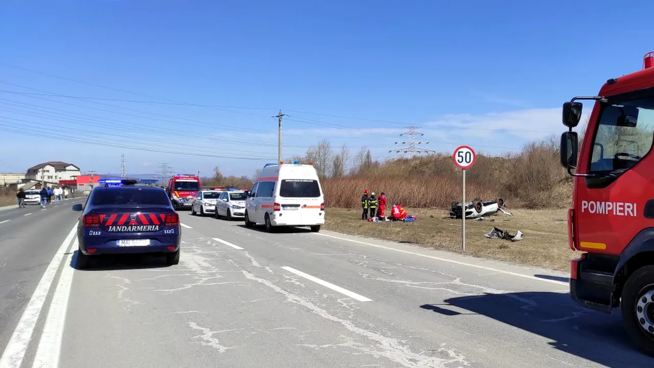 FOTO | Accident grav la un concurs de raliu, din Brașov. Un spectator a murit după ce a fost lovit de un Lamborghini Huracan