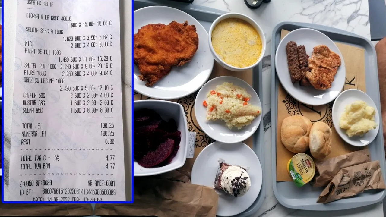 Să vezi și să nu crezi! Câți lei a plătit o turistă pentru produsele din imagine, la 