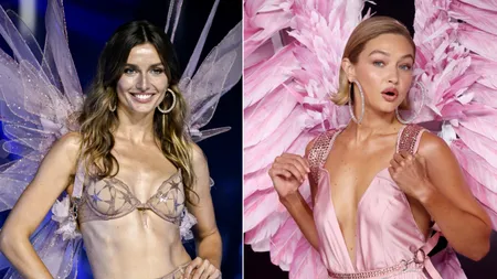 Victoria's Secret, pe podium după 6 ani. Fotomodelul Andreea Diaconu a defilat în „lenjerie NUDE”, alături de surorile Hadid (FOTO)