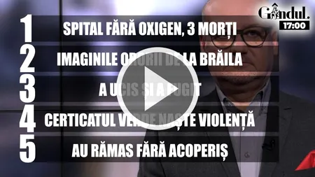 GÂNDUL NEWS. Patru pacienți COVID au murit după ce spitalul din Târgu Cărbunești a rămas fără oxigen