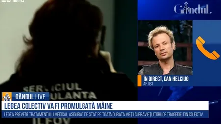 Dan Helciug, în direct la Gândul Live. Despre Colectiv: În seara aceea primisem și eu invitație... / Cum trece artistul prin pandemie: Am înființat o școală online!