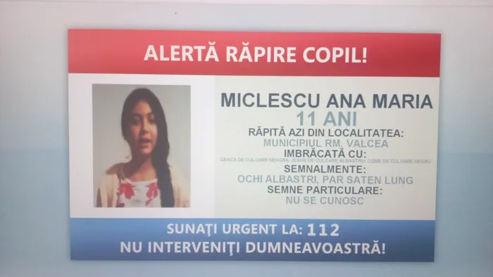 O fetiță de 11 ani ar fi fost luată pe sus de patru bărbați și o femeie și urcată într-o mașină