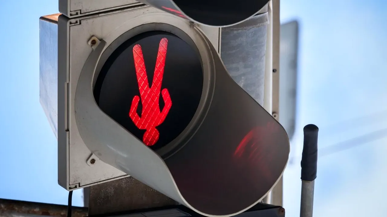 Nu e CARACAL: Semafor montat de-a-ndoaselea într-un municipiu din România