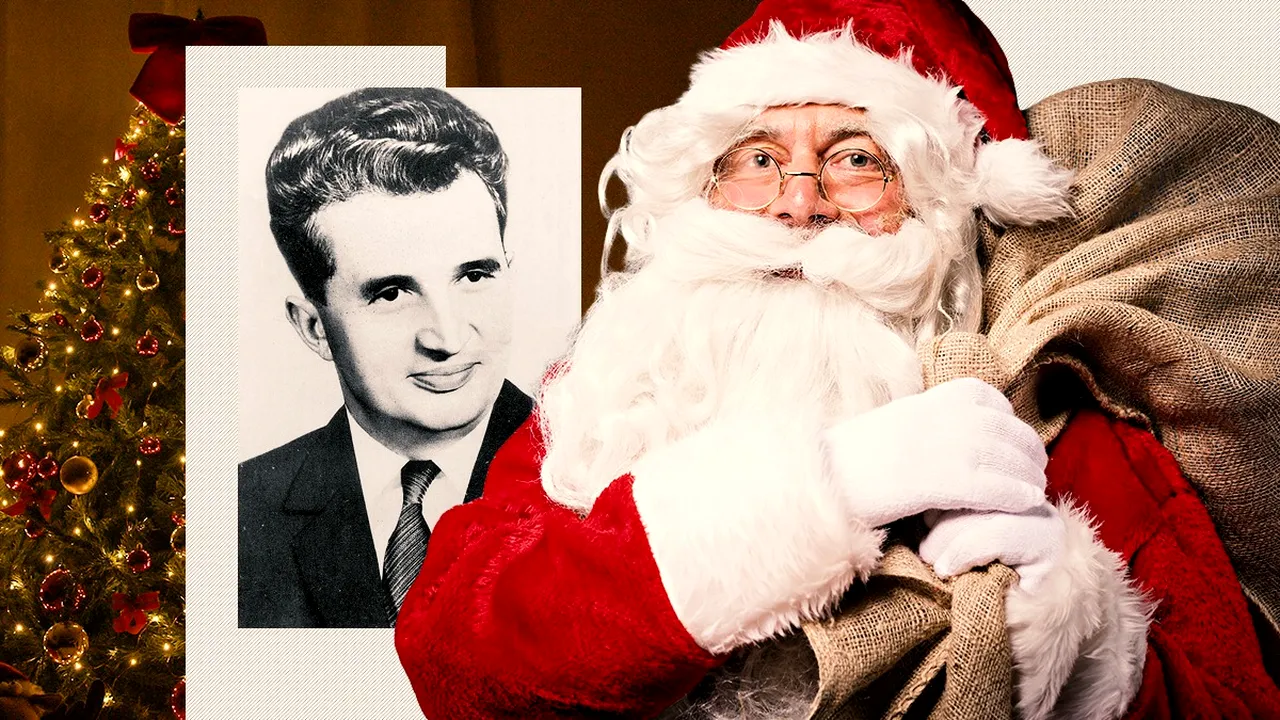 Cum a primit Moș Crăciun o nouă identitate în regimul comunist. Nicolae Ceaușescu l-a promovat pe tovarășul MOȘ GERILĂ lângă „pomul de iarnă”