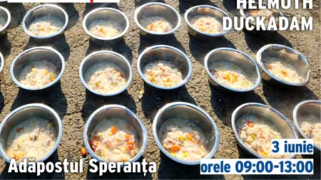 „Tocăniță pentru toți Bobiță” - Helmut Duckadam va GĂTI pentru 550 de câini fără adăpost