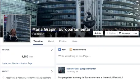 TEST: Câte greșeli identificați în ultima postare de pe Facebook a Mariei Grapini? „Să nu uităm să dedicăm zilnic timp gândirii!