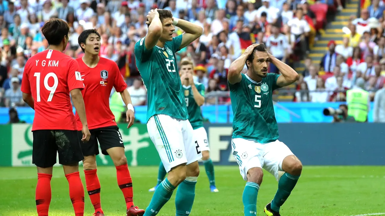 Șoc la Mondiale: Umilită de Coreea de Sud, Germania este ELIMINATĂ! 