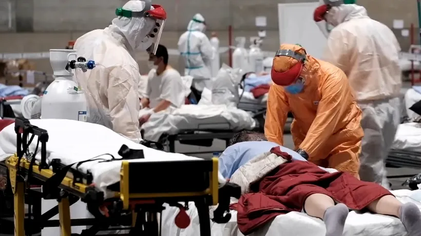 VIDEO cu spitalul de campanie din Spania unde sunt tratați 350 de bolnavi de coronavirus în fiecare zi. „Arată ca o tabără militară”