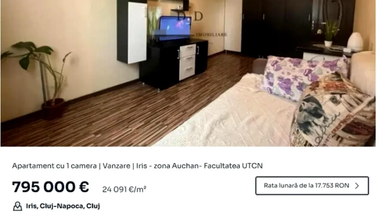 Mai scump ca pe Marte. Garsonieră la preț de Mar-a-Lago în Cluj