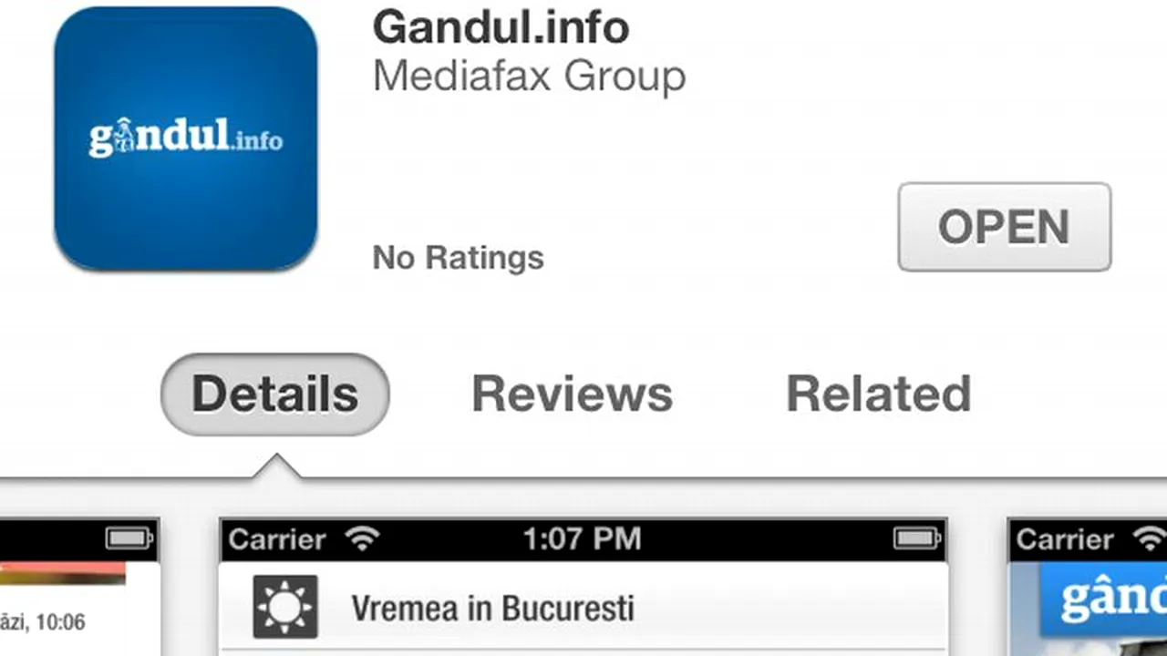 Descarcă aici noua aplicație Gandul.info pentru iPhone