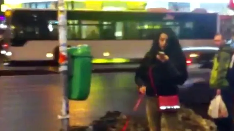 VIDEO: Asta e ultima fiță din București. Cum a fost surprinsă o tânără în zona Unirii