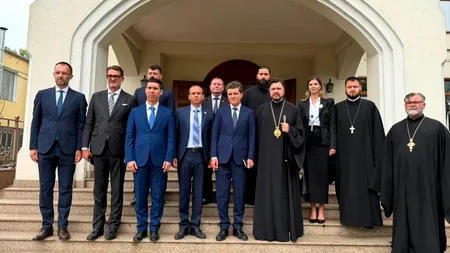 Nicușor Dan, în vizită la Episcopia Basarabiei de Sud. Ce cadou a primit președintele României