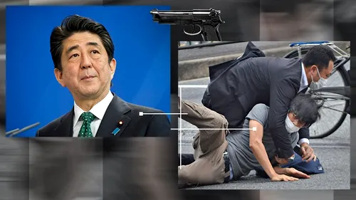 VIDEO | Shinzo Abe a murit după ce a fost împușcat la un eveniment electoral / Suspectul, un bărbat de 40 de ani, a fost reținut și dus la audieri (UPDATE)