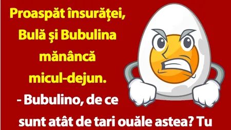 BANC | Bulă este nervos: „Bubulino, tu știi câte minute se fierb ouăle?”
