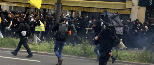 VIOLENȚE în <i class='ep-highlight'>Franța</i>, la manifestațiile de 1 Mai /Agenți ai forțelor de ordine au fost răniți, zeci de manifestanți au fost reținuți