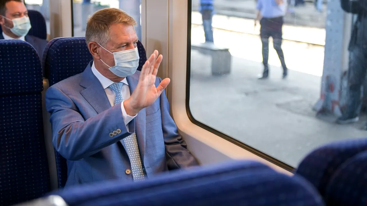 Iohannis, după testarea trenului pe ruta Gara de Nord – Aeroport „Henri Coandă”. „Este evident că în acest fel și în acest ritm vom reuși să modernizăm infrastructura din România”