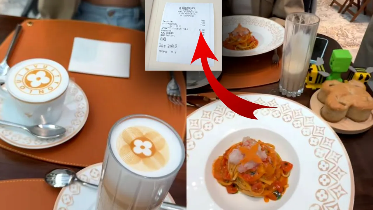 Prețul ireal plătit de un român pentru 2 cafele și 2 deserturi în cafeneaua Louis Vuitton din Milano. Cât a fost nota de plată