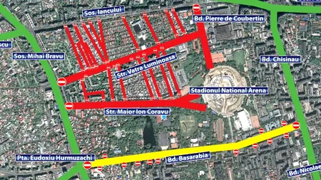 MEGA-MITINGUL USL blochează circulația în jurul Arenei Naționale