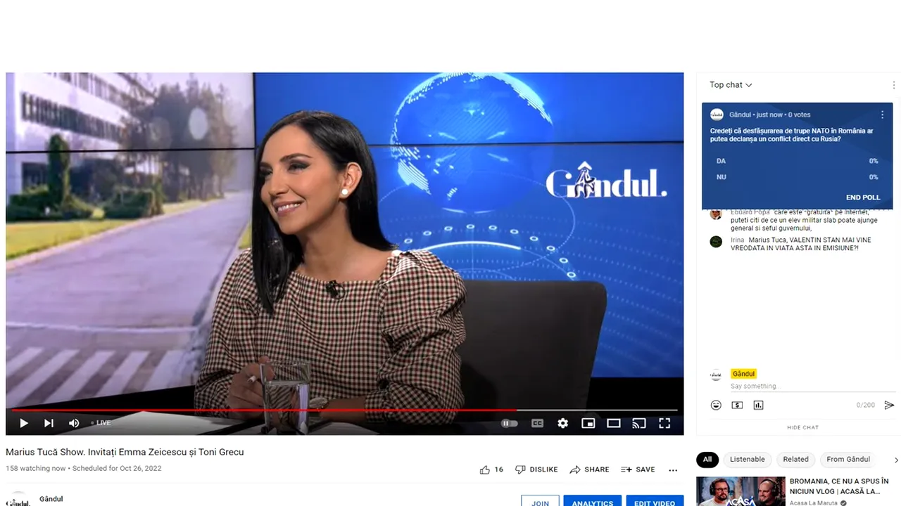 Poll Marius Tucă Show: „Credeți că desfășurarea de trupe NATO în România ar putea declanșa un conflict direct cu Rusia?”