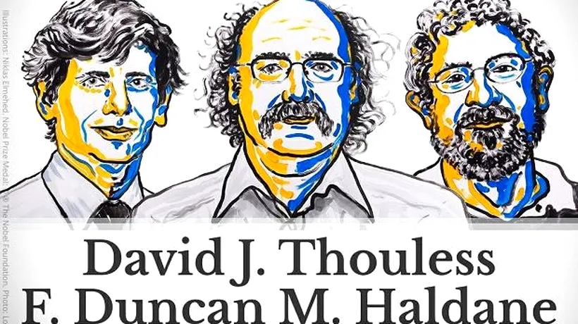 Premiul Nobel pentru Fizică 2016: David Thouless, Duncan Haldane și Michael Kosterlitz 