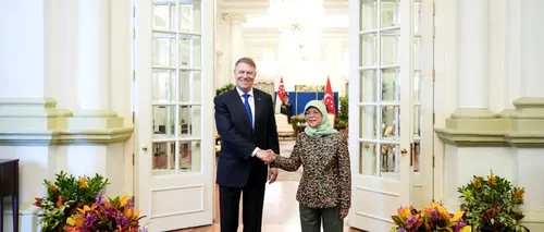 Klaus Iohannis, întrevedere cu președintele Republicii Singapore, Halimah Yacob