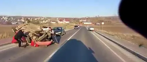 O tânără de 19 ani s-a răsturnat cu mașina pe un drum din județul Galați. Cum s-a întâmplat accidentul și care e starea șoferiței (VIDEO)