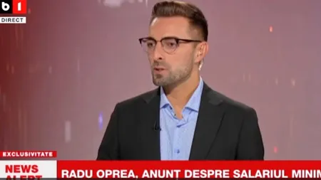 Ministrul Economiei, Radu Oprea, în platou la B1. Vești bune, cresc salariile