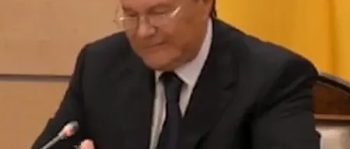 VIDEO. Ce nu s-a văzut în timpul conferinței de presă a lui Ianukovici