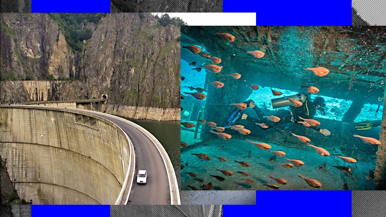 Secretul terifiant care se află pe fundul lacului Vidraru dezvăluie una dintre marile TRAGEDII din istoria comunistă a României