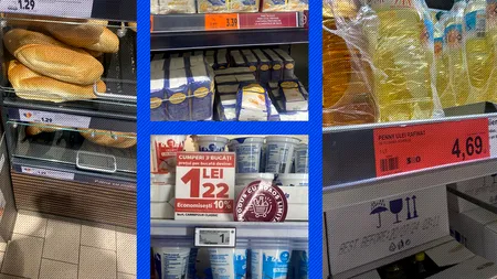 FOTO | Produsele pe care Guvernul le-a vrut cele mai ieftine sunt evidențiate în magazine. Cum pot fi recunoscute cele 14 alimente cu preț redus