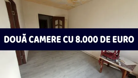 Orașul din România în care un apartament de două camere se vinde cu 8.000 de euro, acum, în februarie 2026. Are 44 metri utili și se află la etajul 4