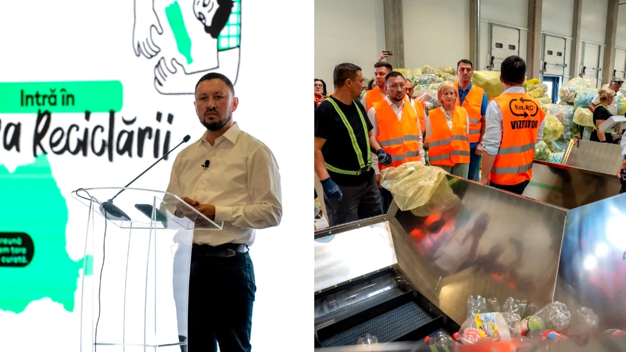 Ministrul Mediului, Mircea Fechet, a inaugurat al 6-lea centru pentru COLECTAREA ambalajelor, din județul Dolj: 