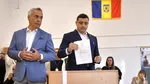 George Simion votează la Mogoșoaia, alături de Călin Georgescu